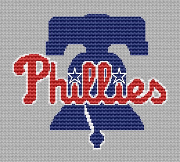 Philadelphia Phillies Logo Counted Cross Stitch Pattern – Download in PDF