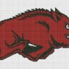 Arkansas Razorbacks Logo Counted Cross Stitch Pattern - Download in PDF