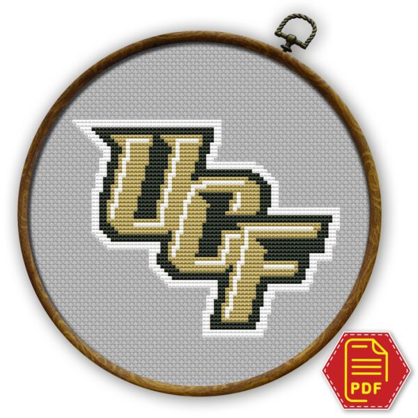 UCF Knights Logo Counted Cross-Stitch Pattern Download-in-PDF