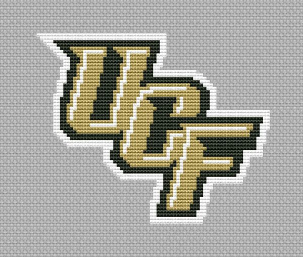 UCF Knights Logo Counted Cross Stitch Pattern - Download in PDF