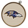 Baltimore Ravens Logo Counted Cross Stitch Pattern - Download in PDF