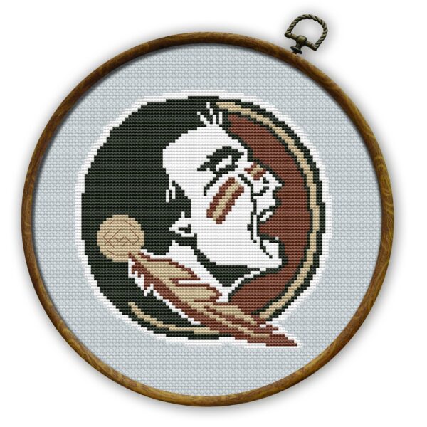 Florida State Seminoles Logo Counted Cross Stitch Pattern - Download in PDF