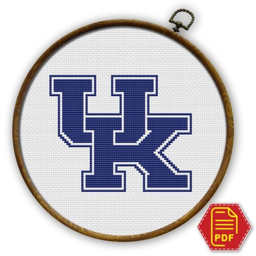 Kentucky Wildcats Logo Counted Cross Stitch Pattern