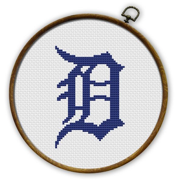Detroit Tigers Logo Counted Cross Stitch Pattern – Download in PDF