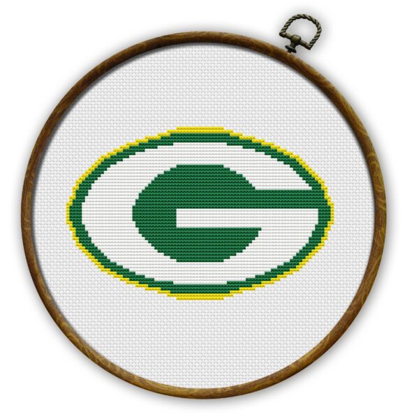 Green Bay Packers Logo Counted Cross Stitch Pattern - Download in PDF