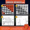 Denver Broncos Logo Counted Cross Stitch Pattern - Download in PDF