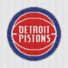 Detroit Pistons Logo Counted Cross Stitch Pattern – Download in PDF