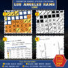 Los Angeles Rams Cross Stitch Kit Contents - PDF Chart and Color Key