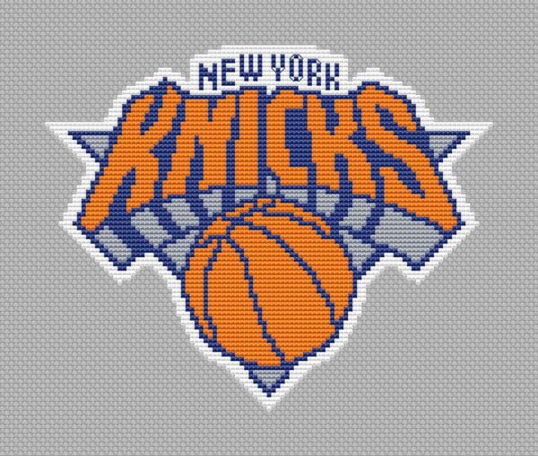 New York Knicks Logo Counted Cross Stitch Pattern – Download in PDF