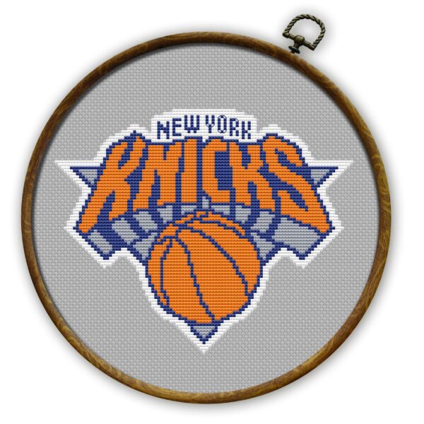 New York Knicks Logo Counted Cross Stitch Pattern – Download in PDF