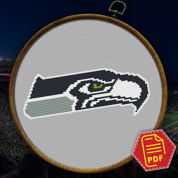 Seattle Seahawks DIY Gift Idea - Cross Stitch Pattern Info