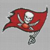 Tampa Bay Buccaneers Logo Counted Cross Stitch Pattern - Download in PDF