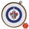 Winnipeg Jets Emblem Counted Cross Stitch Pattern - Download in PDF