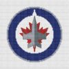 Winnipeg Jets Logo Counted Cross Stitch Pattern - Download in PDF