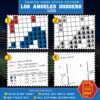 Los Angeles Dodgers Cross Stitch Kit Contents - PDF Pattern List
