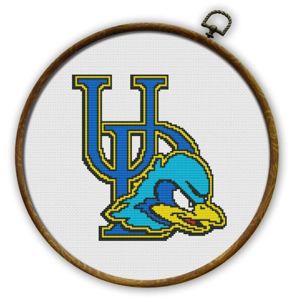 University of Delaware Logo Counted Cross Stitch Pattern - Download in PDF
